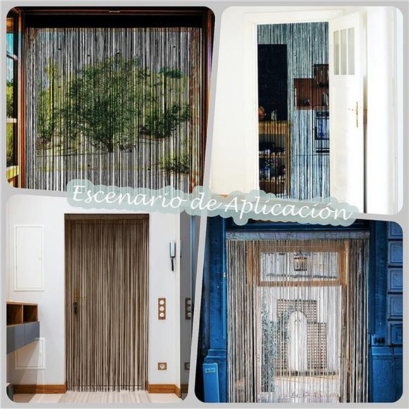 Beaded Curtain Door String Curtains for Doorways Tassels Beads Hanging Fringe - Picture 3 of 7